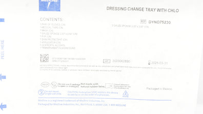 Medline DYND75230 Dressing Change Tray w/ Chlorascrub